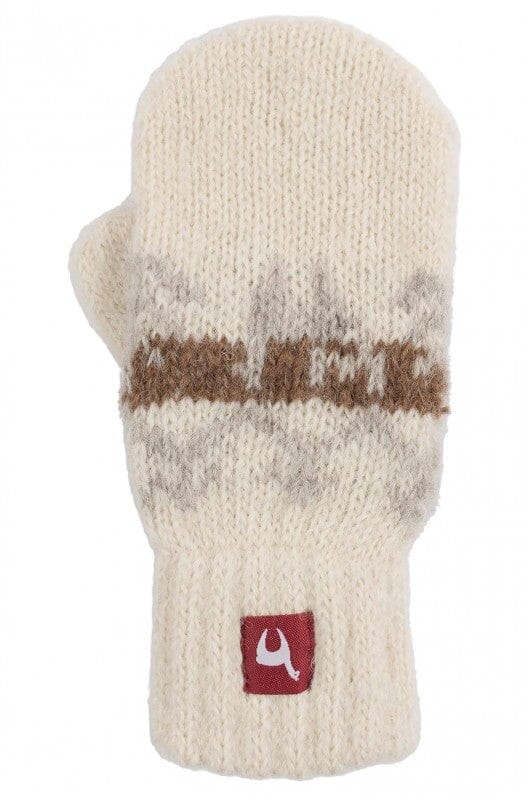 Alpaka Fausthandschuhe NATURA (6 Monate - 12 Jahre) Kinderhandschuhe 4-6 Jahre Weiß