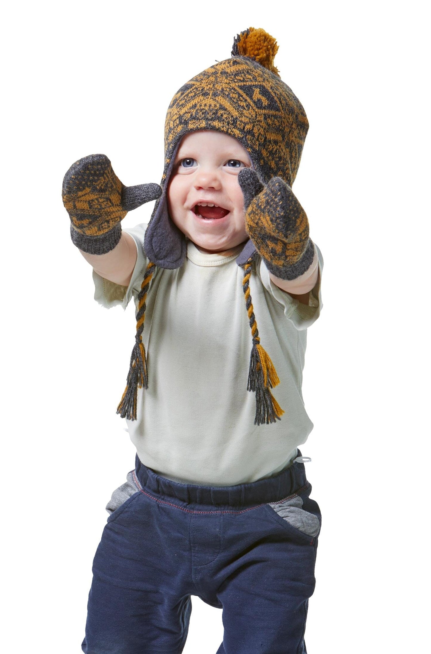 Alpaka Fäustlinge ANDEN ROCA (6 Monate - 3 Jahre) Kinderhandschuhe