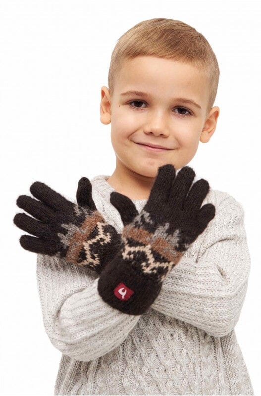 Alpaka Finger-Handschuhe NATURA (4-12 Jahre) Kinderhandschuhe