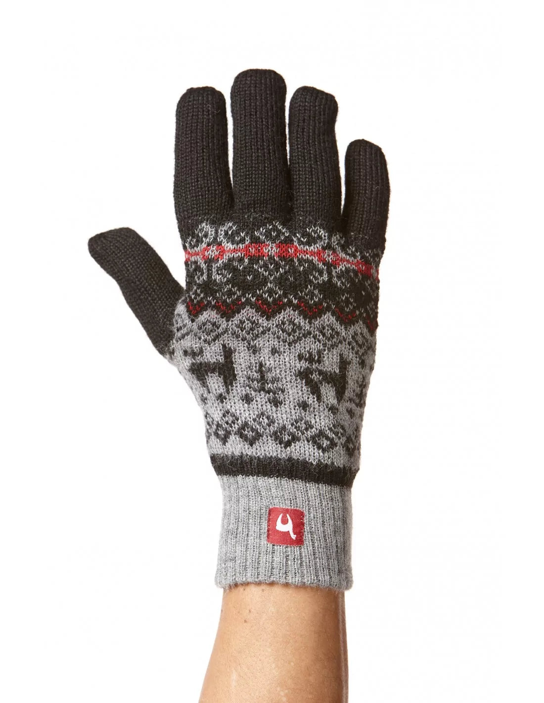 Alpaka Fingerhandschuhe ANDEN VIENTOS gefüttert Handschuh Grau S