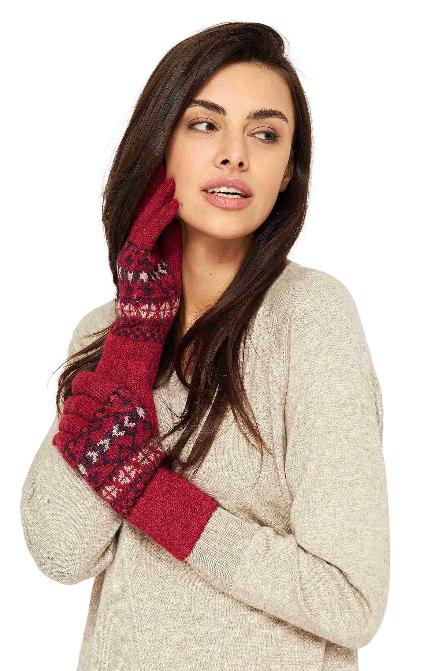 Alpaka Fingerhandschuhe 'Puka'