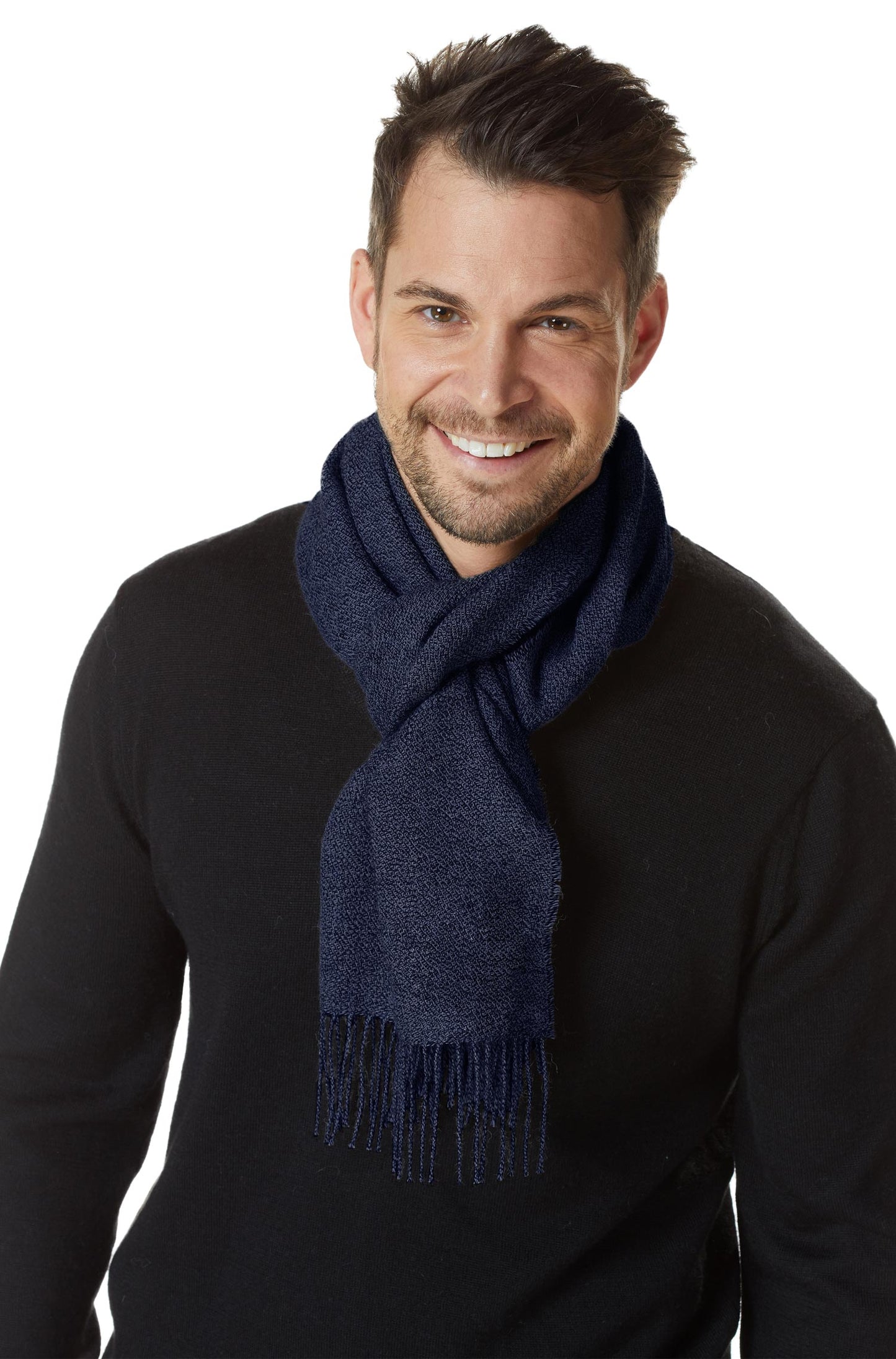 Alpaca woven scarf mottled