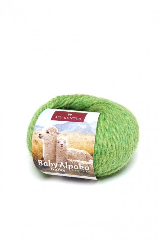 Alpaka Wolle BULKY 50g 50m Nadel 8 Strick-Häkel-Garn Strickwolle 08 Grün