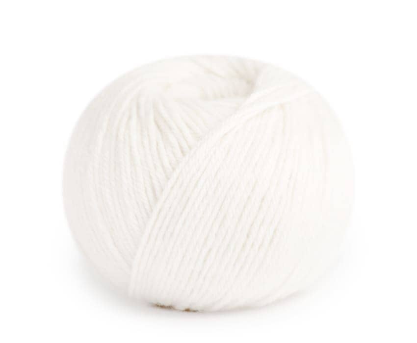 Alpakawolle 'Huayna' 50g, 112m, Nadel 4 Strickwolle Weiß