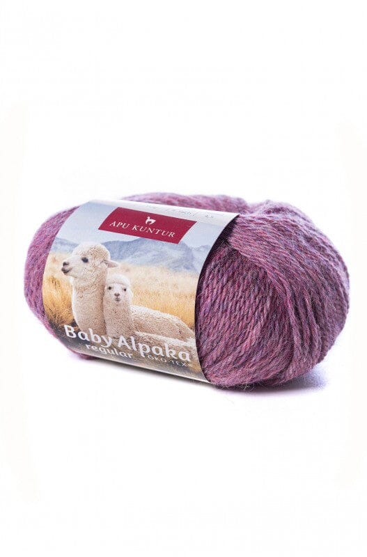 Alpakawolle REGULAR 50g 100m Nadel 4-4,5 Strick-Häkel-Garn Strickwolle 42 Flieder-Melange