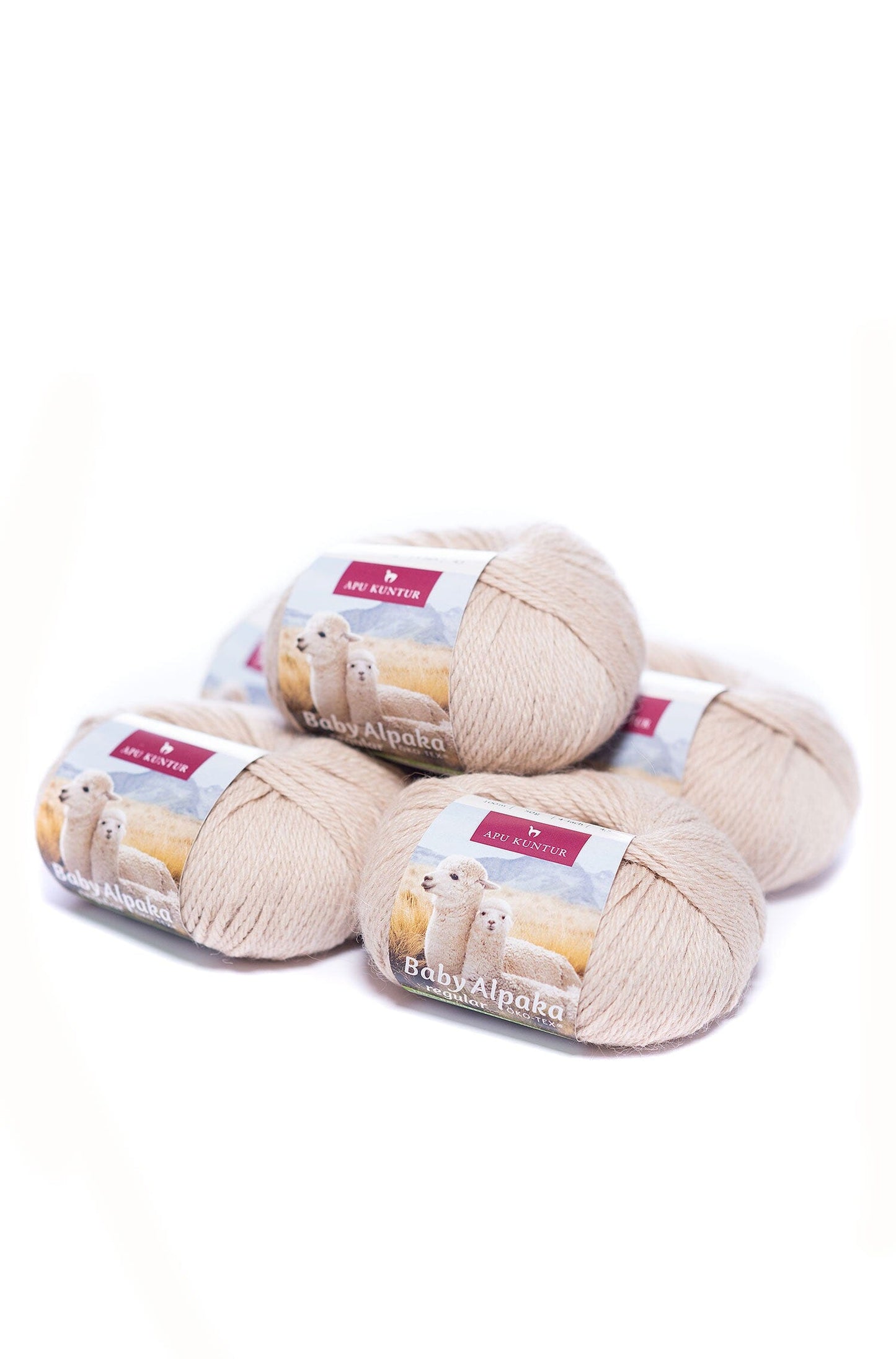 Alpakawolle REGULAR 50g 100m Nadel 4-4,5 Strick-Häkel-Garn Strickwolle N-110 Beige