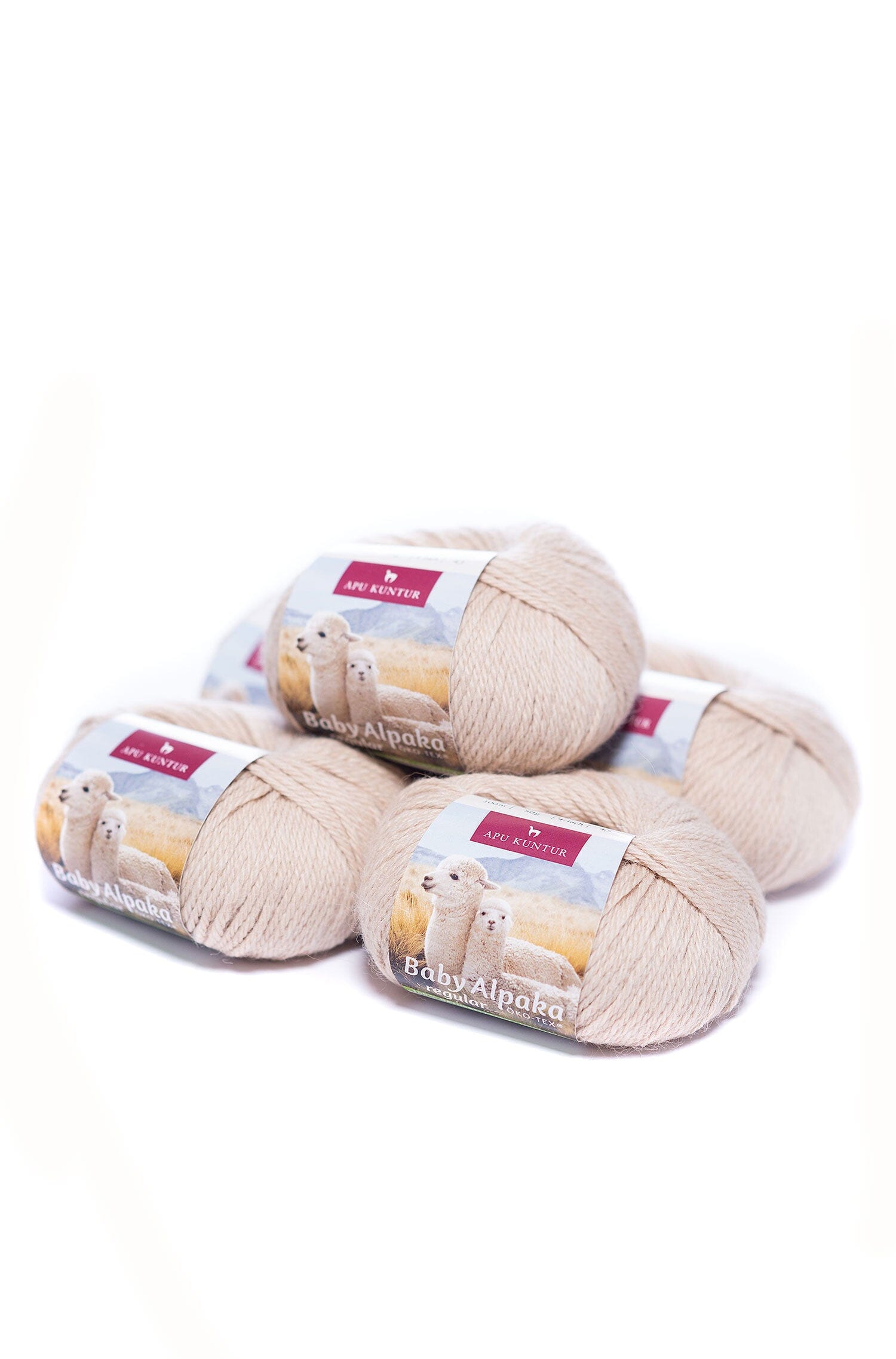 Alpakawolle REGULAR 50g 100m Nadel 4-4,5 Strick-Häkel-Garn Strickwolle N-110 Beige