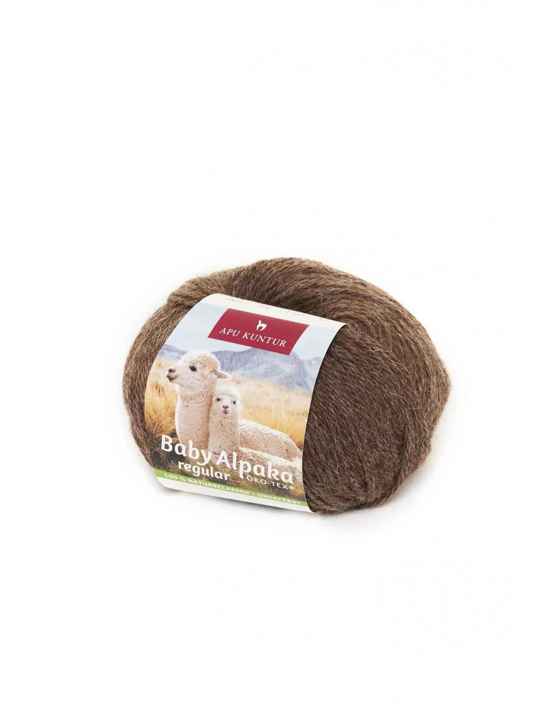 Alpakawolle REGULAR 50g 100m Nadel 4-4,5 Strick-Häkel-Garn Strickwolle N-145 Mokkabraun