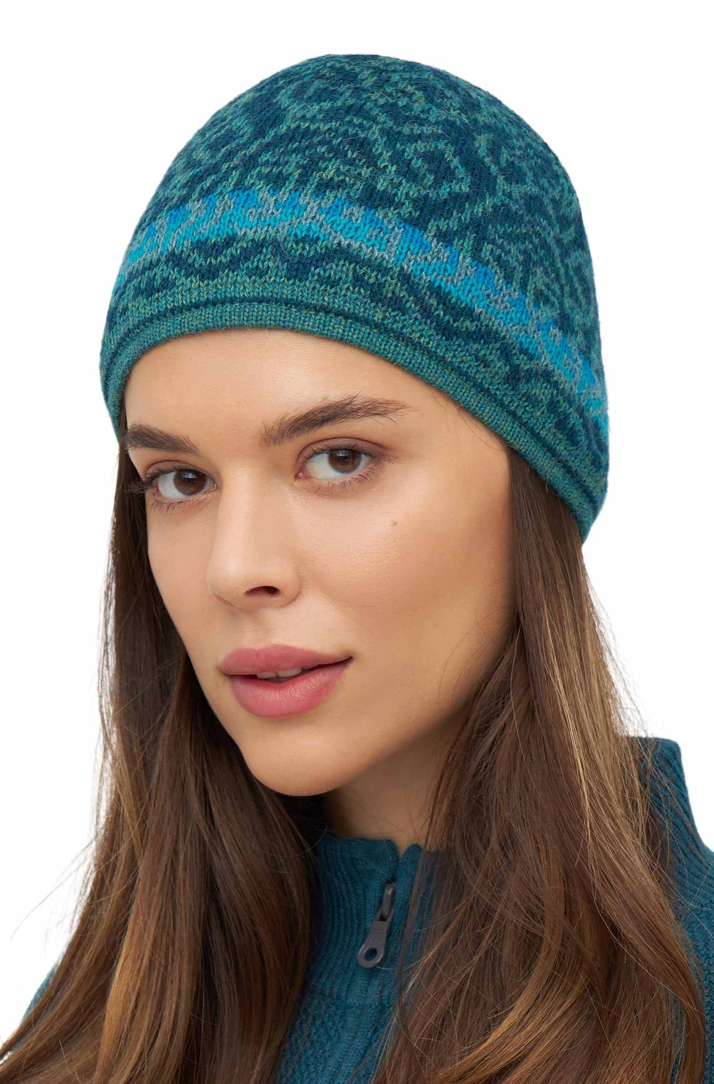 Jacquard Mütze CHIMU Mütze S Türkis
