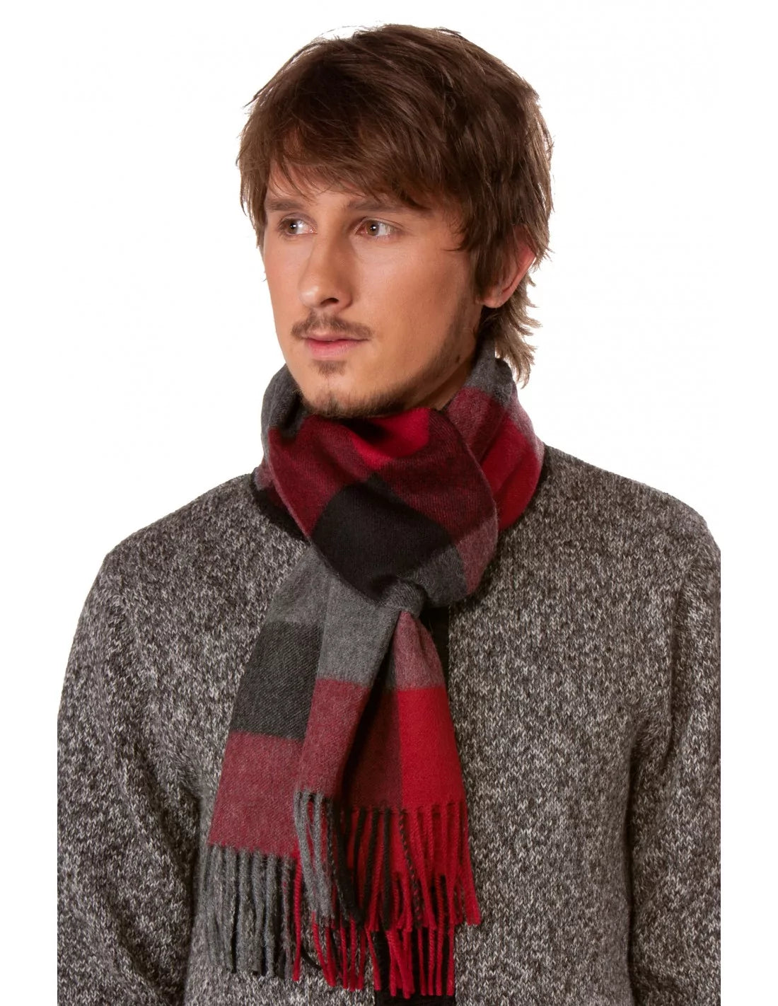 Webschal KARO Schal Rot