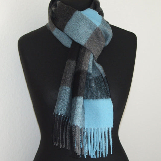 Webschal 'Karo' Schal Türkis