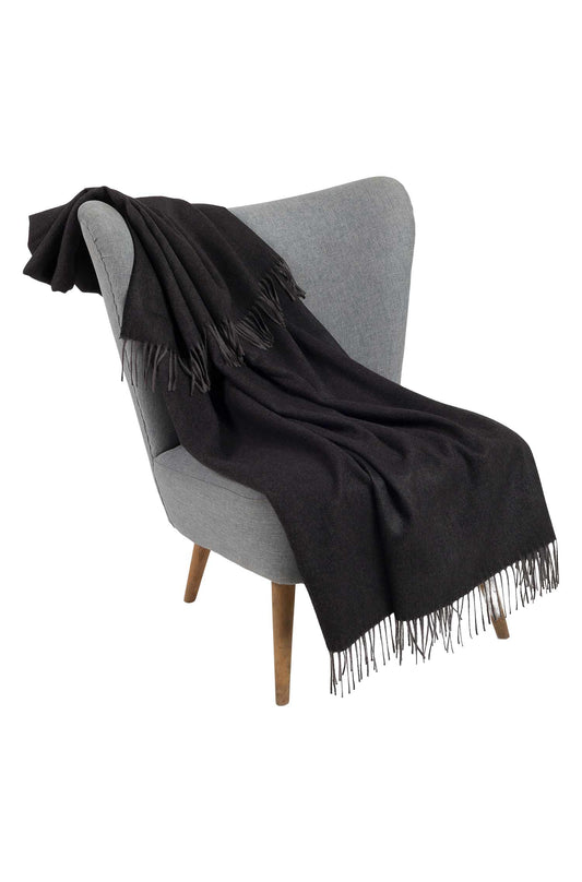 Alpaka Tagesdecke 'Fischgrat' aus 100% Baby Alpaka