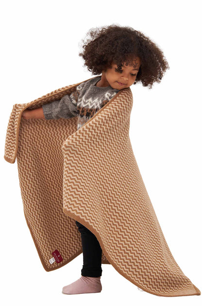 Alpaka Decke 'Pura Natura' für Kinder aus 100% ungefärbtem Baby Alpaka