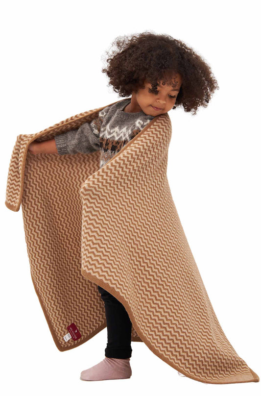 Alpaka Decke 'Pura Natura' für Kinder aus 100% ungefärbtem Baby Alpaka