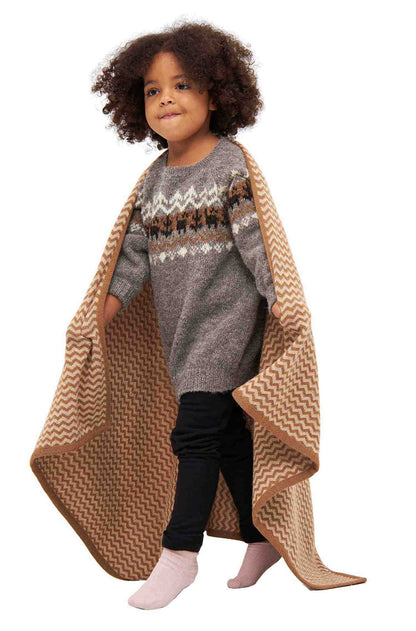 Alpaka Decke 'Pura Natura' für Kinder aus 100% ungefärbtem Baby Alpaka