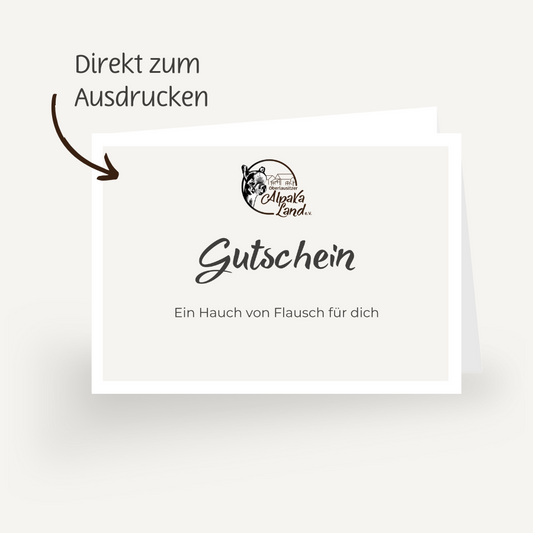 Alpakaland Gutschein zum Ausdrucken
