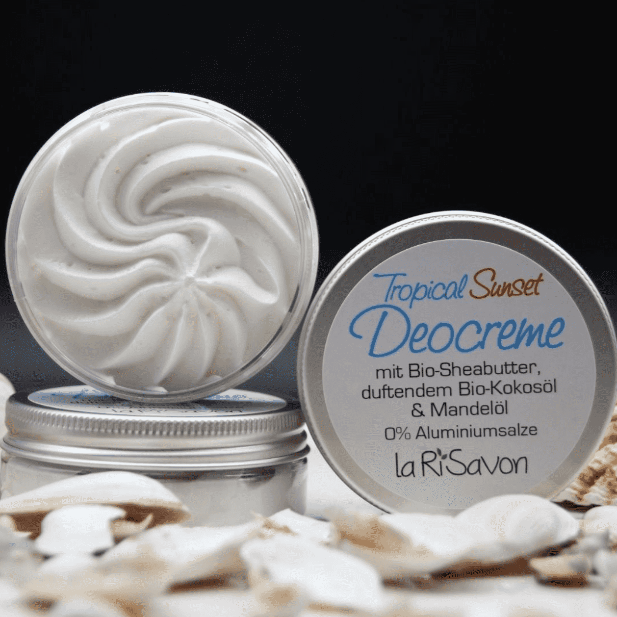 Deodorant cream with organic shea butter, fragrant organic coconut oil &amp; almond oil, 0% aluminum
