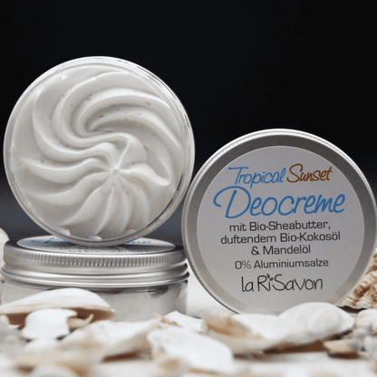 Deodorant cream with organic shea butter, fragrant organic coconut oil &amp; almond oil, 0% aluminum