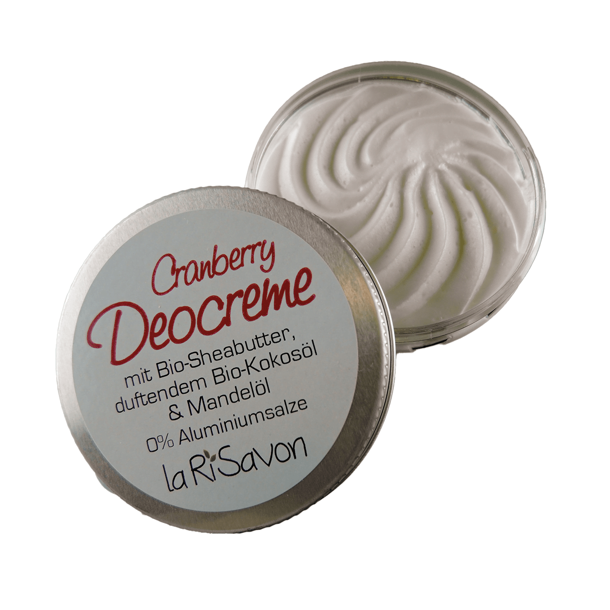 Deodorant cream with organic shea butter, fragrant organic coconut oil &amp; almond oil, 0% aluminum