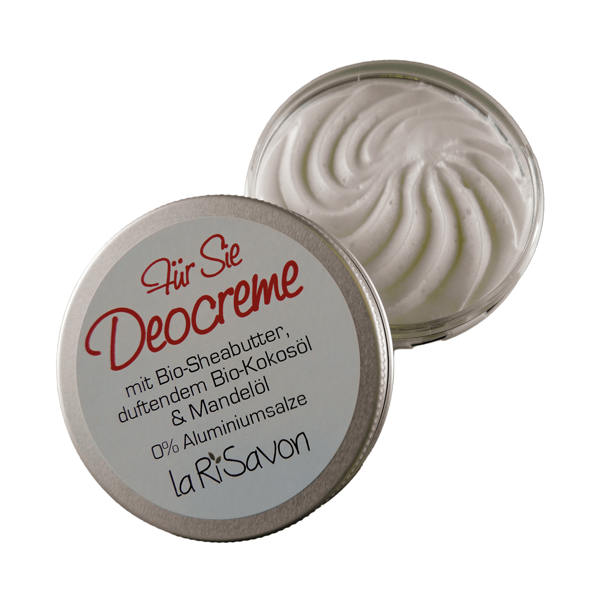 Deodorant cream with organic shea butter, fragrant organic coconut oil &amp; almond oil, 0% aluminum