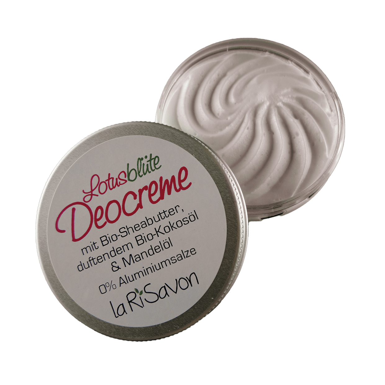 Deodorant cream with organic shea butter, fragrant organic coconut oil &amp; almond oil, 0% aluminum