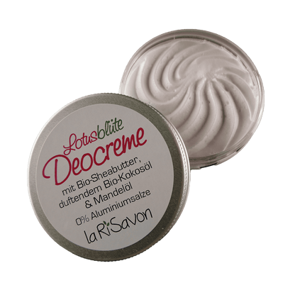 Deodorant cream with organic shea butter, fragrant organic coconut oil &amp; almond oil, 0% aluminum