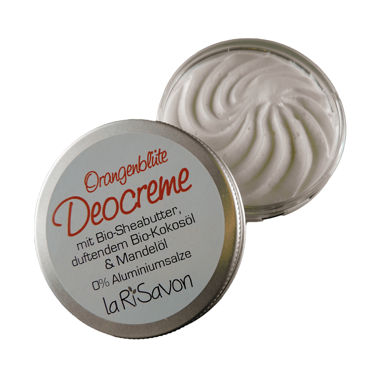 Deodorant cream with organic shea butter, fragrant organic coconut oil &amp; almond oil, 0% aluminum