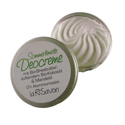 Deodorant cream with organic shea butter, fragrant organic coconut oil &amp; almond oil, 0% aluminum