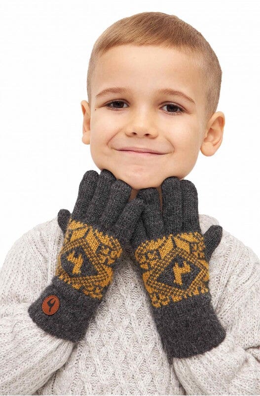 Alpaka Fingerhandschuhe ANDEN ROCA (4-12 Jahre) Kinderhandschuhe 