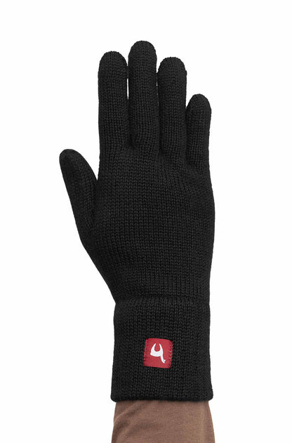 Alpaka Fingerhandschuhe UNI Schwarz XS 