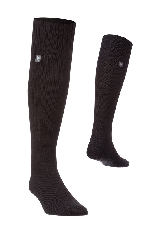 Alpaka KNIESOCKEN Schwarz 36-38 