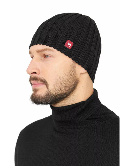 Alpaka Mütze SKYCAP Schwarz 