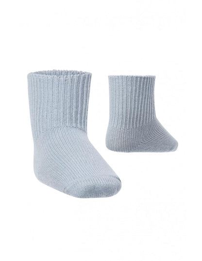 Alpaka Socken für Babys und Kinder Socken Baby-Blau 15-17 