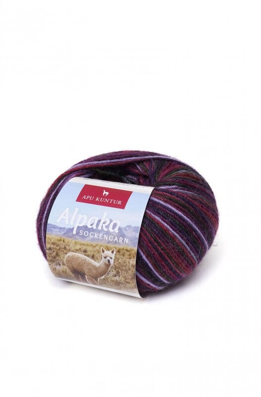 Alpaka Wolle SOCKENGARN 50g 100m Nadel 2,5 Strick-Häkel-Garn Strickwolle 33 Violett-Lila 