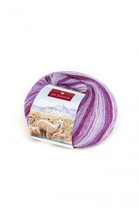 Alpaka Wolle SOCKENGARN 50g 100m Nadel 2,5 Strick-Häkel-Garn Strickwolle Flieder-Hellblau 