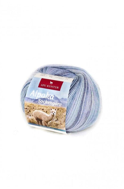 Alpaka Wolle SOCKENGARN 50g 100m Nadel 2,5 Strick-Häkel-Garn Strickwolle Taubenblau 