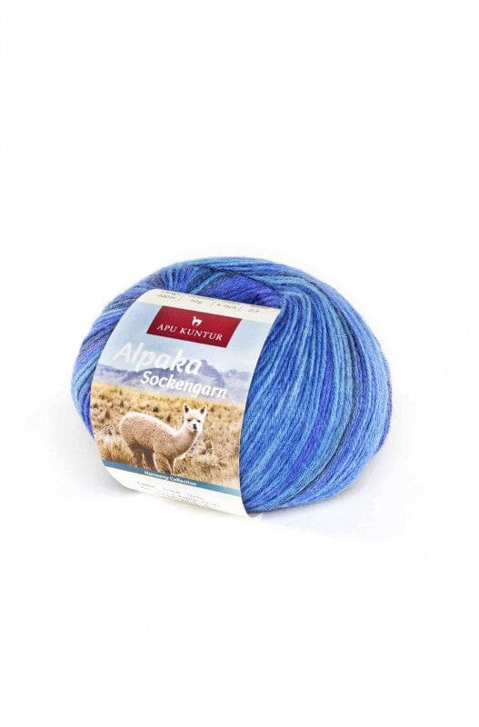 Alpaka Wolle SOCKENGARN 50g 100m Nadel 2,5 Strick-Häkel-Garn Strickwolle Violett-Türkis 