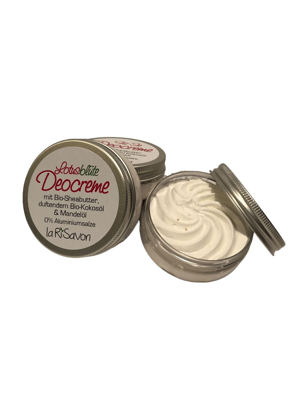 Deocreme mit Bio-Sheabutter, duftendem Bio-Kokosöl & Mandelöl, 0% Aluminium Deocreme Lotusblüte 