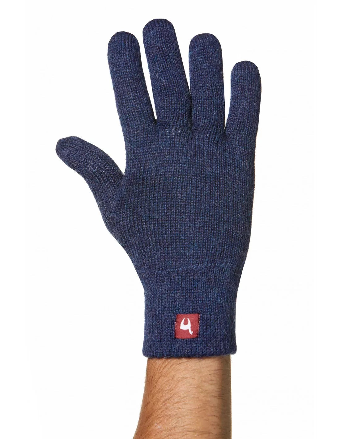 Fingerhandschuhe UNI GEFÜTTERT Handschuh Blau-Meliert XS 