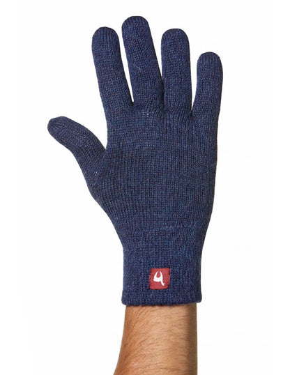 Fingerhandschuhe UNI GEFÜTTERT Handschuh Blau-Meliert XS 